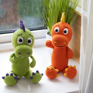 Crochet Dinosaur Pattern PDF, Amigurumi Dinosaur Toy, English
