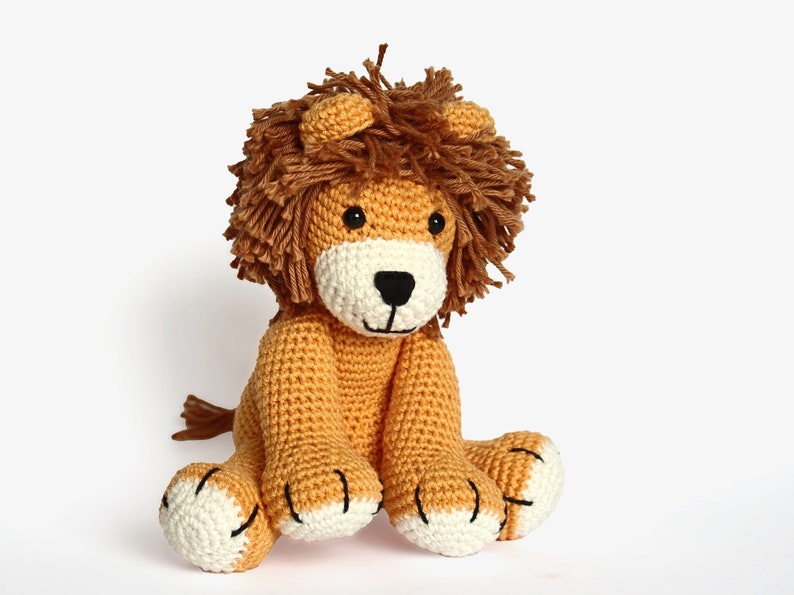 Lion CROCHET PATTERN, Lion Amigurumi Pattern, Easy Stuffed Animal Pattern, Crochet Lion Baby Gift, Plush Pattern image 1