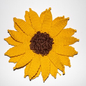 Crochet Sunflower PATTERN, Amigurumi Flower Tutorial PDF image 2