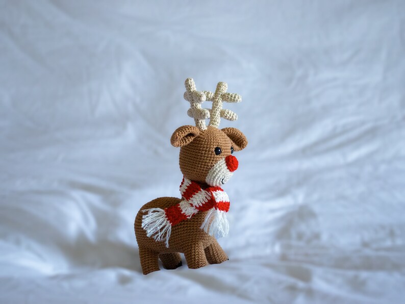 Reindeer Crochet Pattern, Amigurumi Christmas Decoration PDF image 5