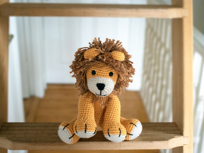 Lion CROCHET PATTERN, Lion Amigurumi Pattern, Easy Stuffed Animal Pattern, Crochet Lion Baby Gift, Plush Pattern image 4