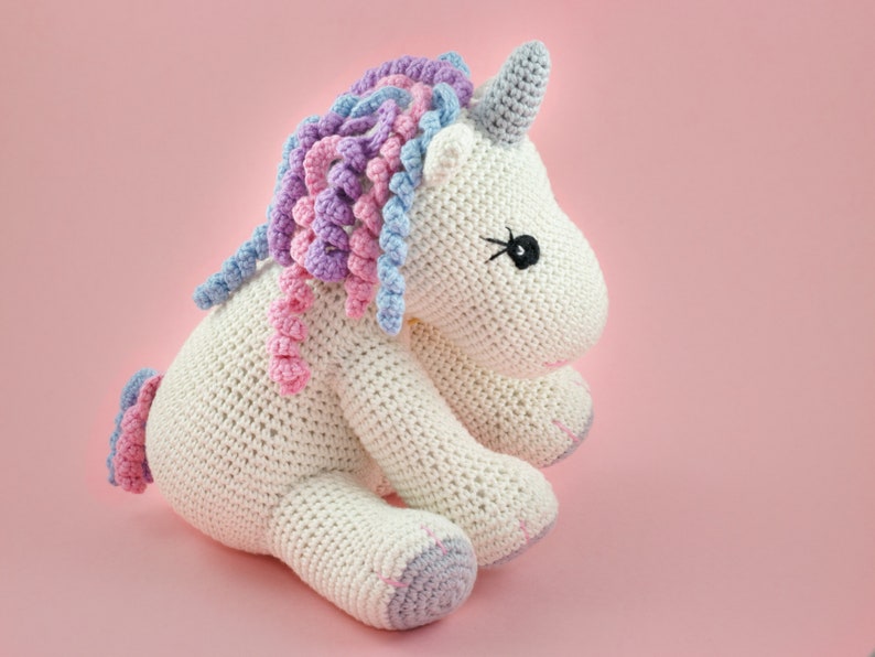 Unicorn Amigurumi PATTERN, Crochet Unicorn Pattern, English PDF, Unicorn Plush Toy image 3