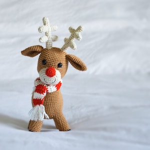 Reindeer Crochet Pattern, Amigurumi Christmas Decoration PDF