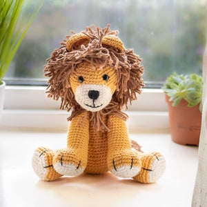 Lion CROCHET PATTERN, Lion Amigurumi Pattern, Easy Stuffed Animal Pattern, Crochet Lion Baby Gift, Plush Pattern image 3