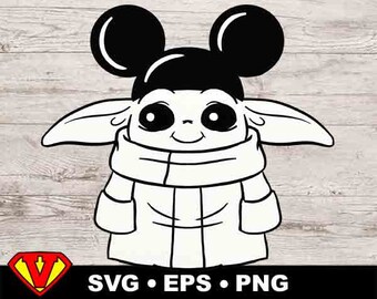 Free Free Baby Yoda Mickey Ears Svg