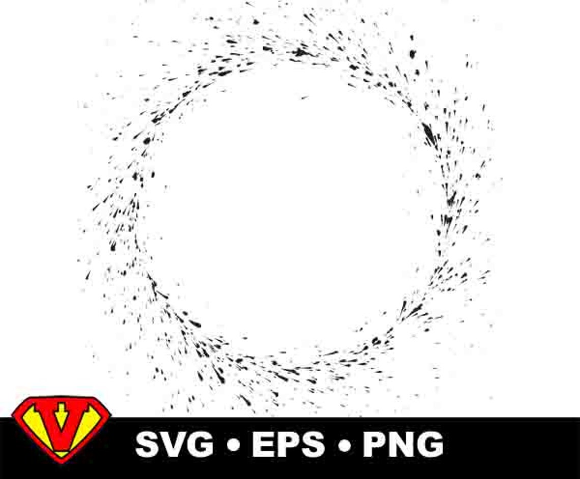 Circle svg circles svg splatter svg circle frame svg paint | Etsy