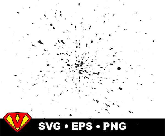 Splatter svg paint splatter vector clipart svg splatter | Etsy