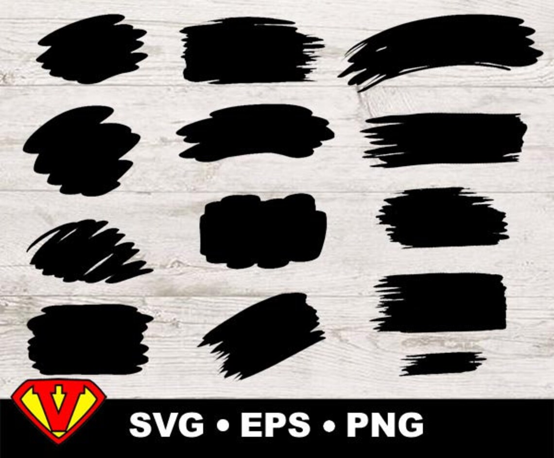 Brush stroke SVG Brush stroke clipart Brush stroke cricut Etsy