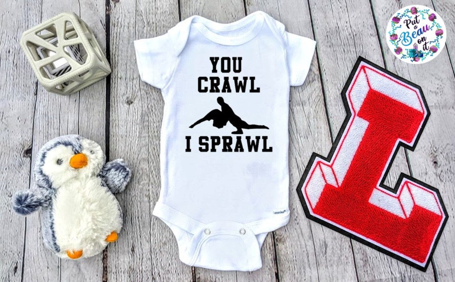 Wrestling Baby Onesie You Crawl I Sprawl Funny Infant Etsy