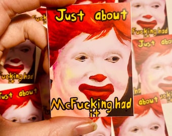 mcdonald matte sticker
