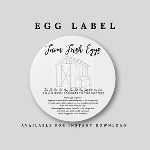 Chicken Date Labels - Fresh Egg Stickers - Farm Fresh Stickers - Egg Carton Sticker  - Chickens - Egg Labels - Farm Fresh Egg Labels - Egg