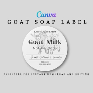 Goat Milk Soap Label - Farm labels - Round Soap labels - Goat Soap - Goat Milk Labels - Soap Labels - Goat Soap Labels - Goat Product label