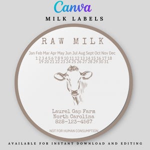 Fresh Milk Stickers - Milk Stickers - Farm Fresh Stickers -Milk Carton Sticker  - Farm Sticker - Farm Product Label - Dairy Stickers - Cow -