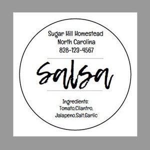 Salsa Label - Salsa - Fresh Salsa - Fresh Salsa Label - Salsa Labels - Tomato - Labels - Produce Labels
