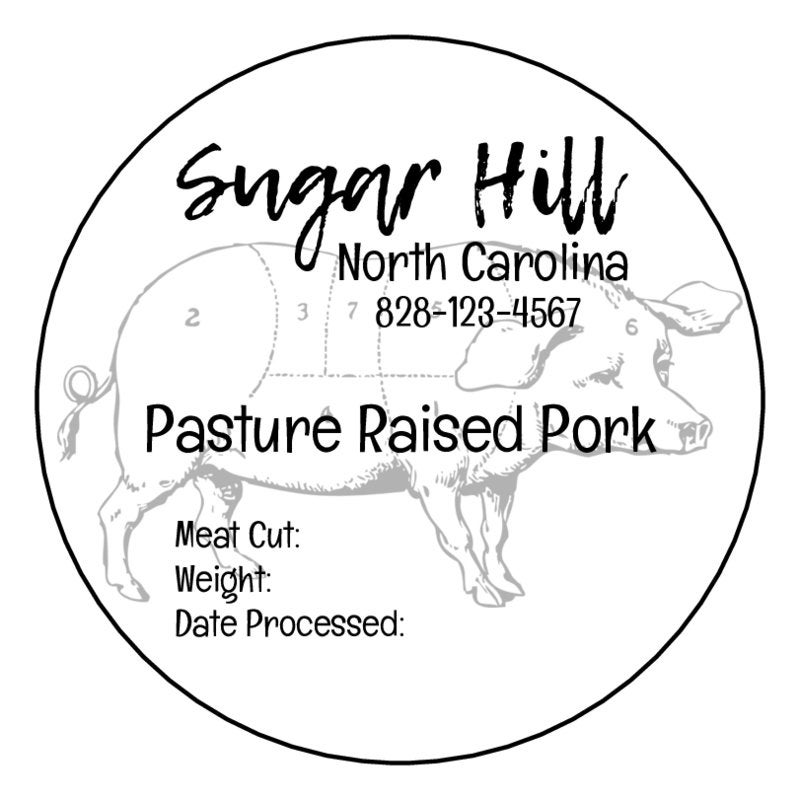 Meat Labels Meat Processing Fresh Meat Labels Pork Label Etsy