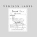Venison Meat - Meat Template - Venison Labels - Meat Labels - Venison ...