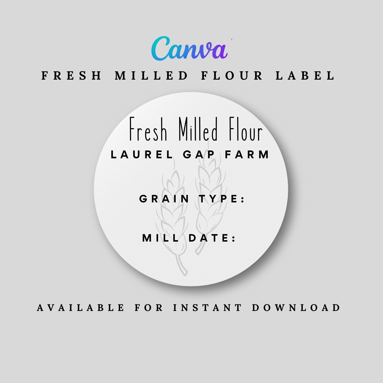 Fresh Milled Flour - FMF Label - Flour Label - Grain Label - Wheat ...