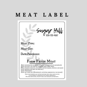 Meat Labels - Safe handling instructions - Meat Processing - Fresh Meat Labels - Packaging label - Custom meat labels - Meat packaging label
