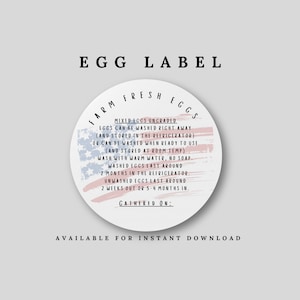 Etiquetas de datas de frango - Etiquetas de ovos frescos - Etiquetas de produtos frescos da fazenda - Etiquetas de caixas de ovos - Etiquetas de frango - Instruções de lavagem de ovos - Ovo genérico