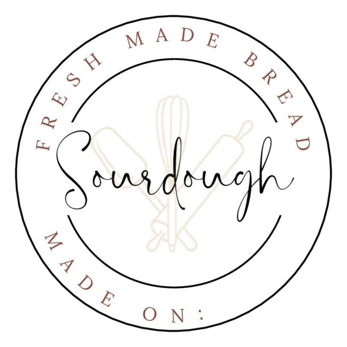 Sourdough Bread Label Fresh Bread Starter Sourdough Etsy