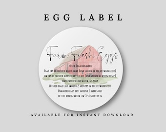 Chicken Date Labels - Fresh Egg Stickers - Farm Fresh Stickers - Egg Carton Sticker  - Chickens - Egg Labels - Farm Fresh Egg Labels -