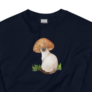 Siamese cat mushroom crewneck / Siamese cat sweatshirt / Siamese mom gift / Siamese cat owner gift / Cat lover gift /