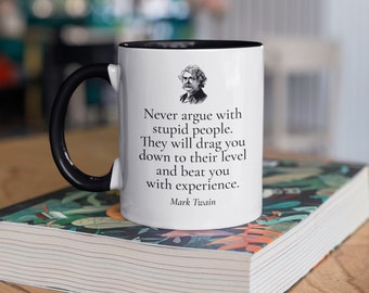 Funny Mark Twain Quote Refrigerator Magnet - "N117 Idiots" Decorative Magnet