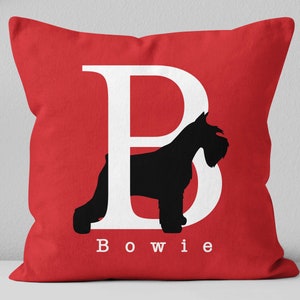 Personalized Schnauzer pillow / Schnauzer lover gift / Schnauzer mom gift / Schnauzer dad gift / 18x18 pillow / Insert included