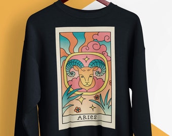 Aries sweatshirt / Zodiac sign sweatshirt / Astrology gift / Horoscope gift / Gift for Aries / Aries Birthday gift / Gift for best friend