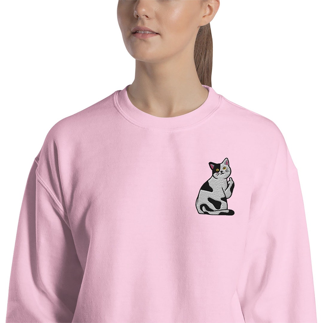 Middle finger cat hoodie Clearance