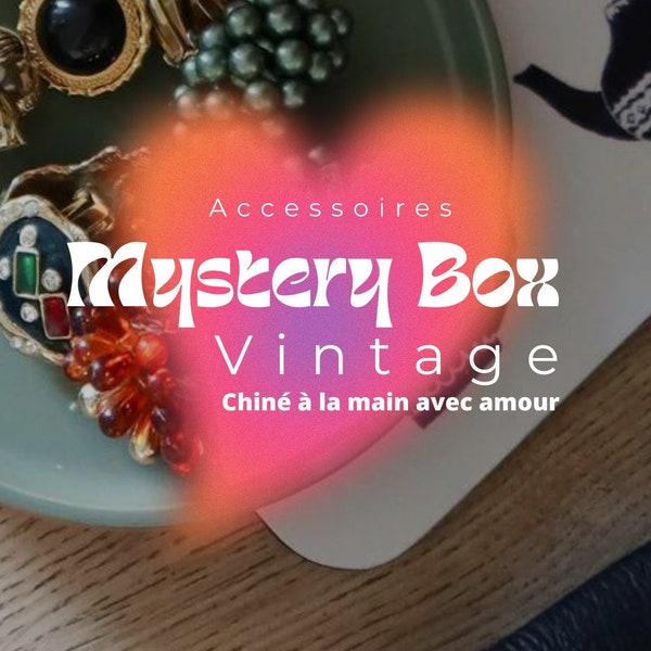 Mystery Box Vintage Accessoires, Bijoux, Brocante, Décoration - Boîte Mystère Vintage Unique, cadeau original