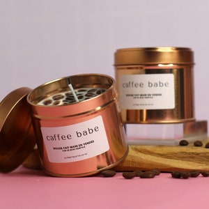 Coffee bean candle - Natural scented candle - vegan soy wax - handmade in France