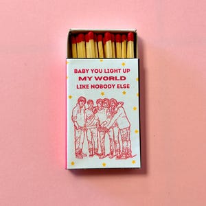 Boîte d'allumettes One Direction - Baby You Light Up my World Like Nobody Else | Cadeau Directioner | 1D - OD merch