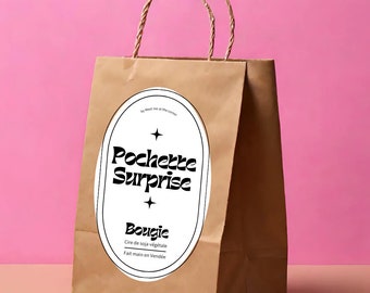Pochette Surprise Bougie fait-main colorée kawaï - Sac Mystère Surprise, cadeau original | Bougie originale surprise | Mystery Box