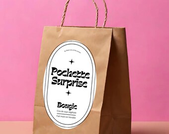 Pochette Surprise Bougie fait-main colorée kawaï - Sac Mystère Surprise, cadeau original | Bougie originale surprise | Mystery Box