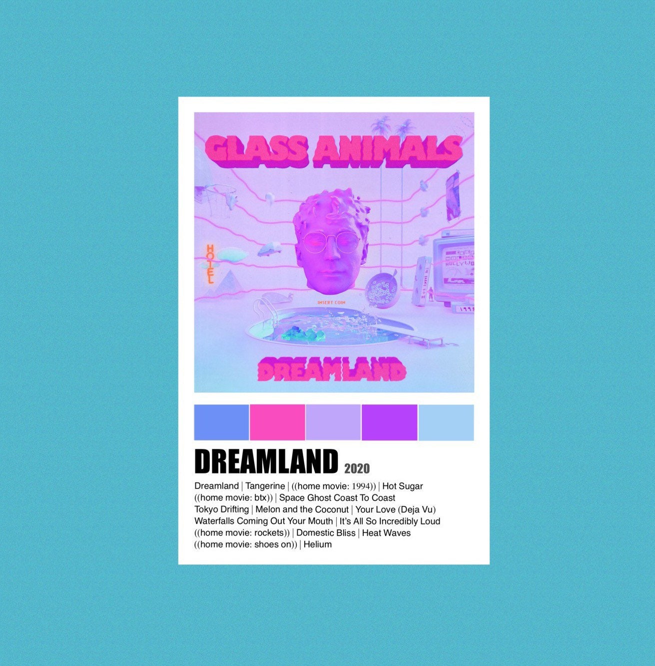 Dreamland Glass Animals Album Print - Etsy Dreamland Glass Animals Album Print - Etsy