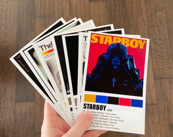 The Weeknd 4x6 Album Cards