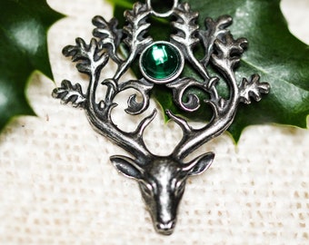 The Stag Lord, Pagan Horned God pendant