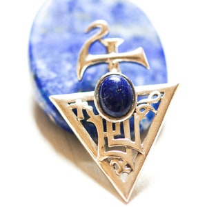Sigil of Better - Sterling Silver & Lapis Lazuli talisman for wealth