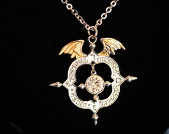 Abracadabra Pendant Necklace - Abraxas Amulet - Occult Kabbalah Talisman For Good Luck