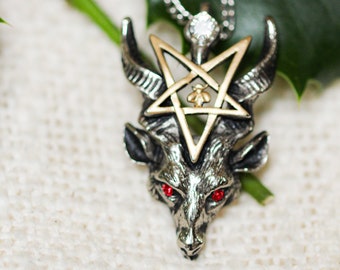 Baphometh head, gothic occult talisman