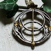 Serafina Sterling Silver Dancing Pendant Necklace With Lab-Created Sapphires, Roman Numeral Wheel Design, 18" Chain - View #10