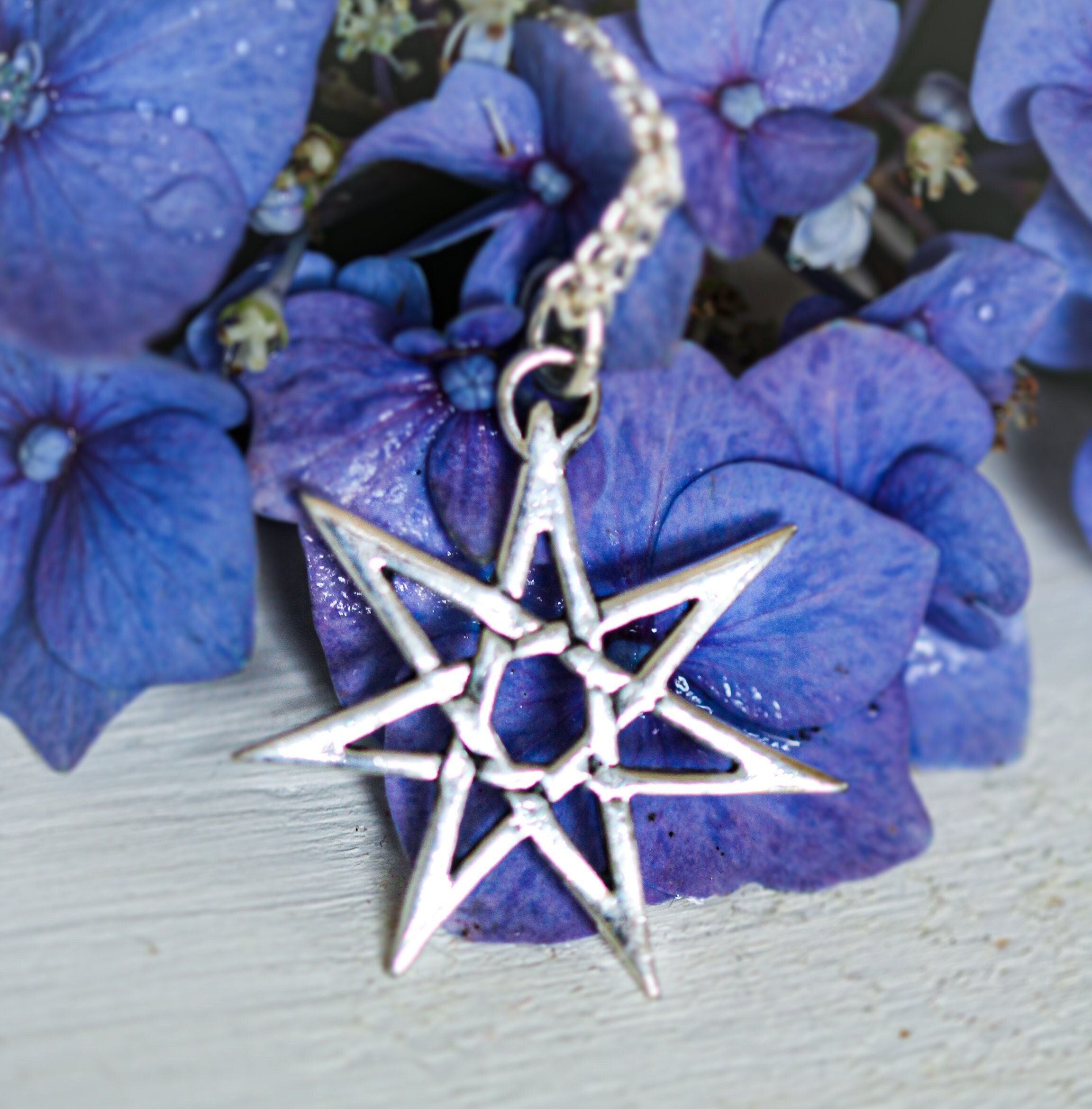 Heptagram - silver plated esoteric talisman