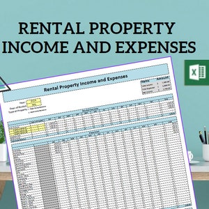 Rental Bookkeeping Spreadsheet | Income and Expense Tracker | Rental Profit & Loss Report | Accounting Template