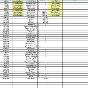 Rental Bookkeeping Spreadsheet | Income and Expense Tracker | Rental ...