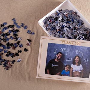 1000, 500 Teile Fotocollage, benutzerdefinierte Puzzle, erstellen Sie Ihr eigenes Fotopuzzle, personalisiertes Puzzle, Weihnachtspuzzlegeschenk