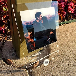 Song Plaque, Anniversary Gift for Him, Boyfriend, Personalized Acrylic Music Plaque
