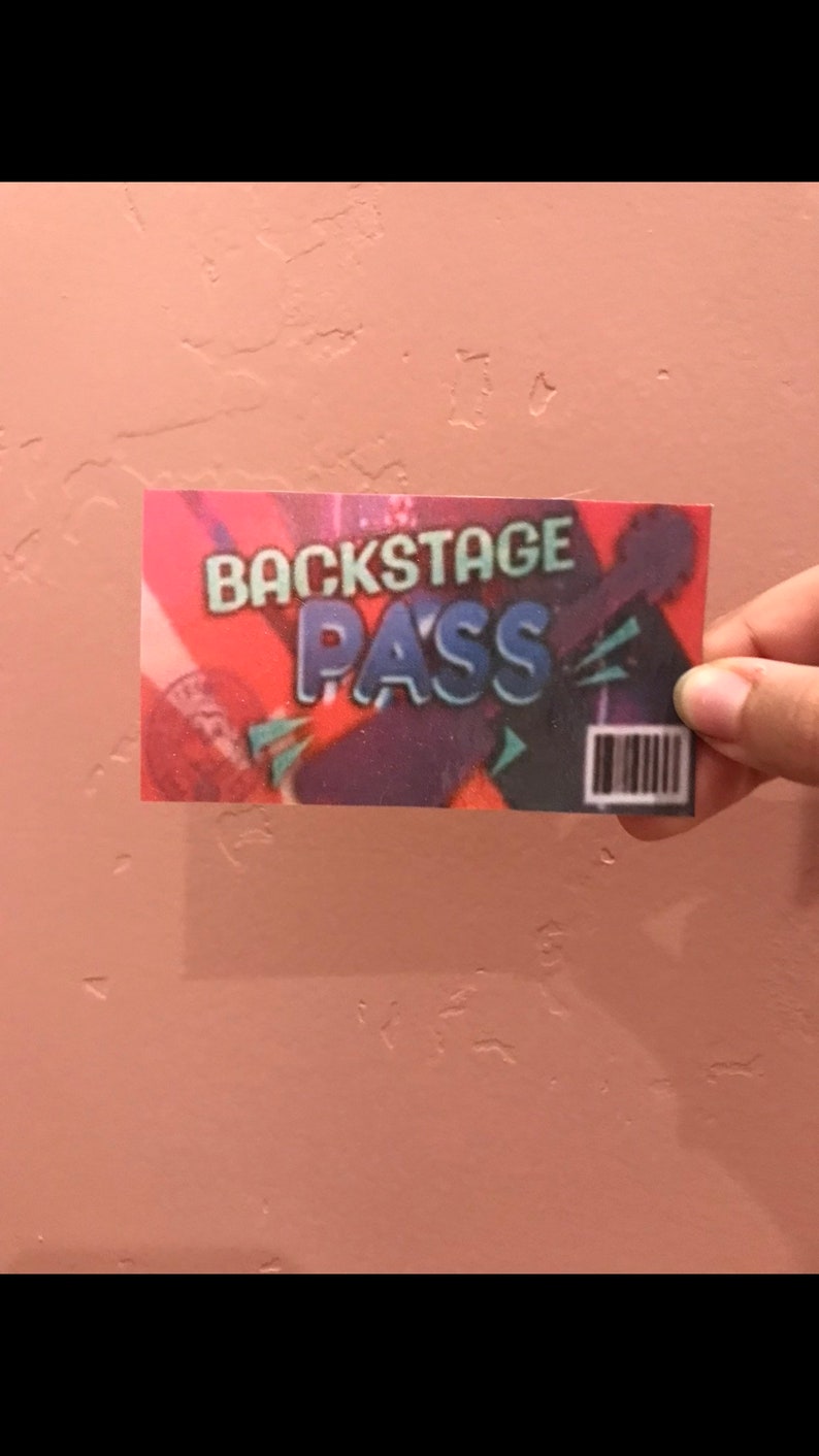 Backstage Pass five Nights at Freddys Security Breach Etsy