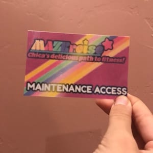 Mazersize onderhoudstoegangspas (Five Nights at Freddy's Security Breach)