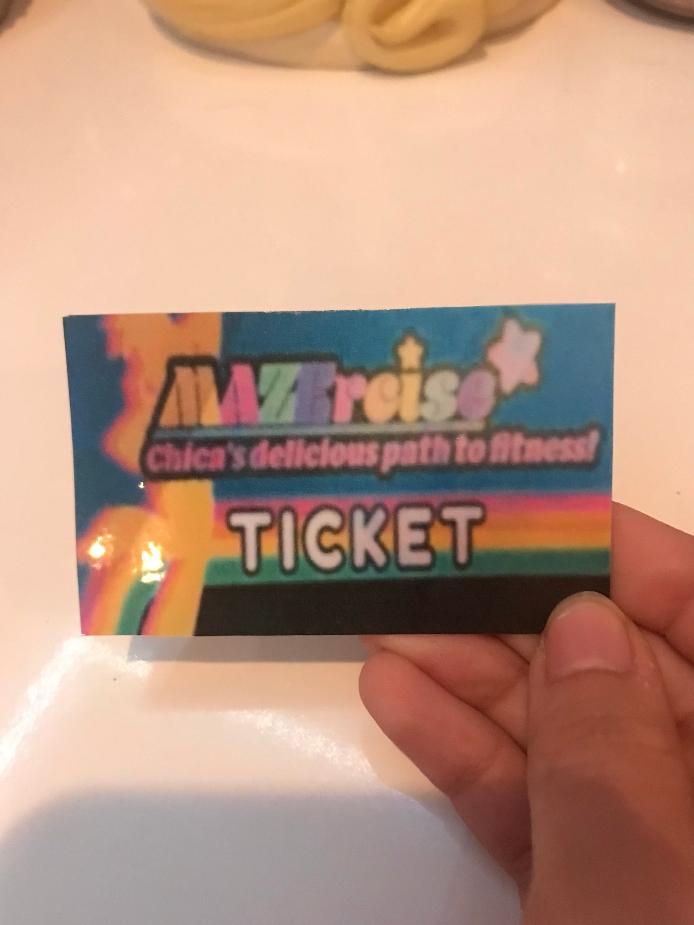 Mazercise Ticket fnaf Security Breach Etsy UK